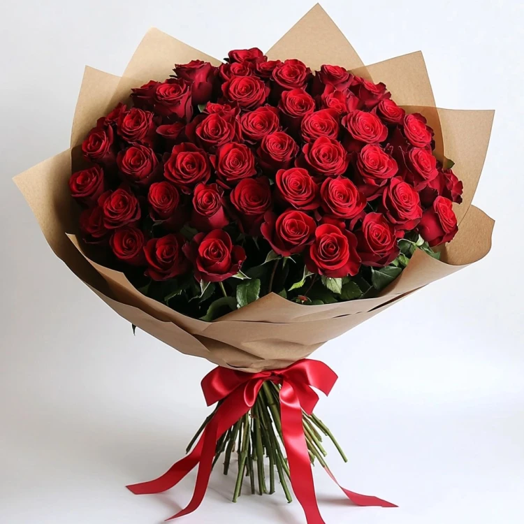 Букет 45 красных роз